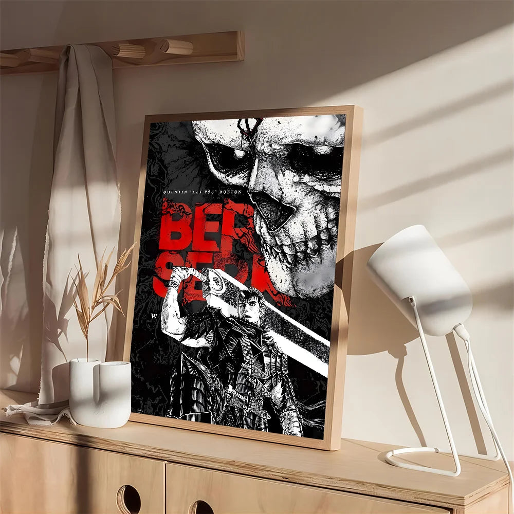 Amine BERSERK Poster Home Furnishing Highend Kraft paper Poster Wall Painting Study Home Living Room Decoration
