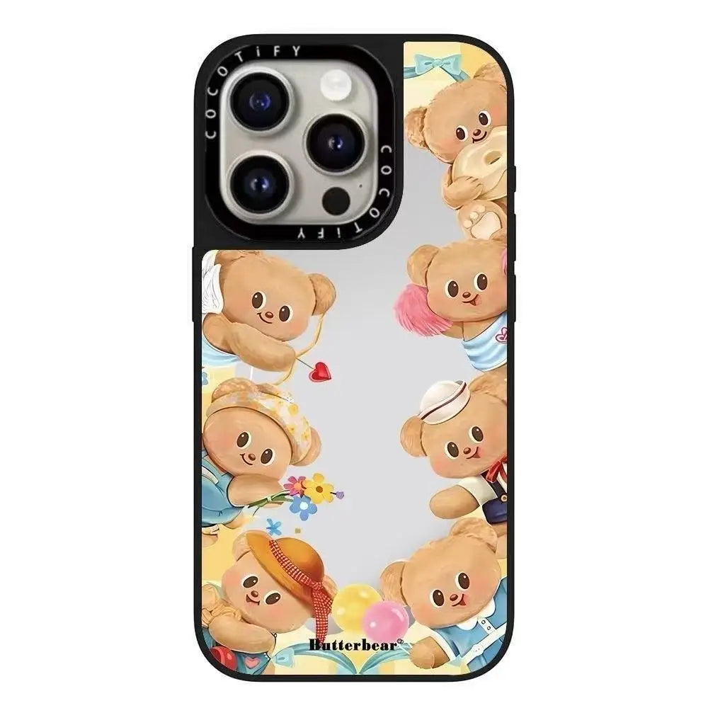 New CASE Butter Bear Cartoon for iPhone 16 pro Max Phone Case Cute And Stylish Compatible with Apple iPhones