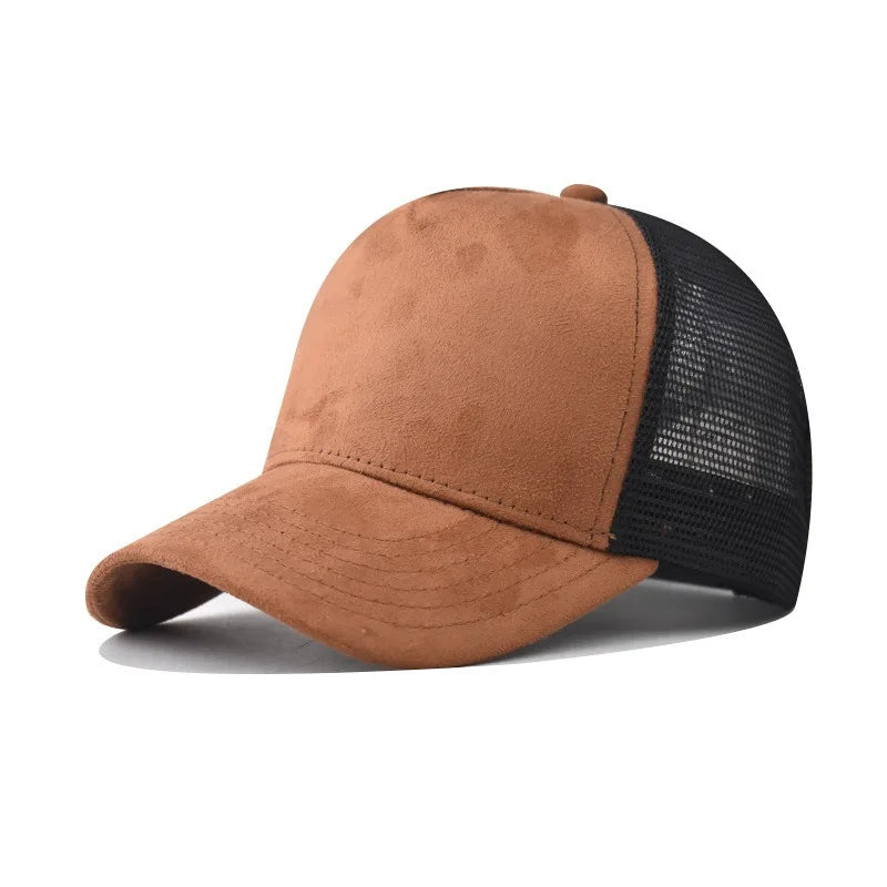 SLECKTON Custom Logo High-quality Suede Mesh Baseball Hat Letter Embroidery Brand Design Outdoor Sport Cap Wholesale Fashion