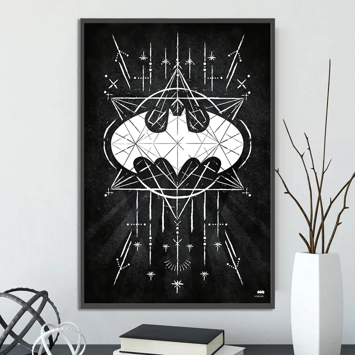 DC Superman Logo Self-adhesive Poster Movie Wallpaper Figures Home Decoration Painting Wall Art Batman Room Decor Kids Gift