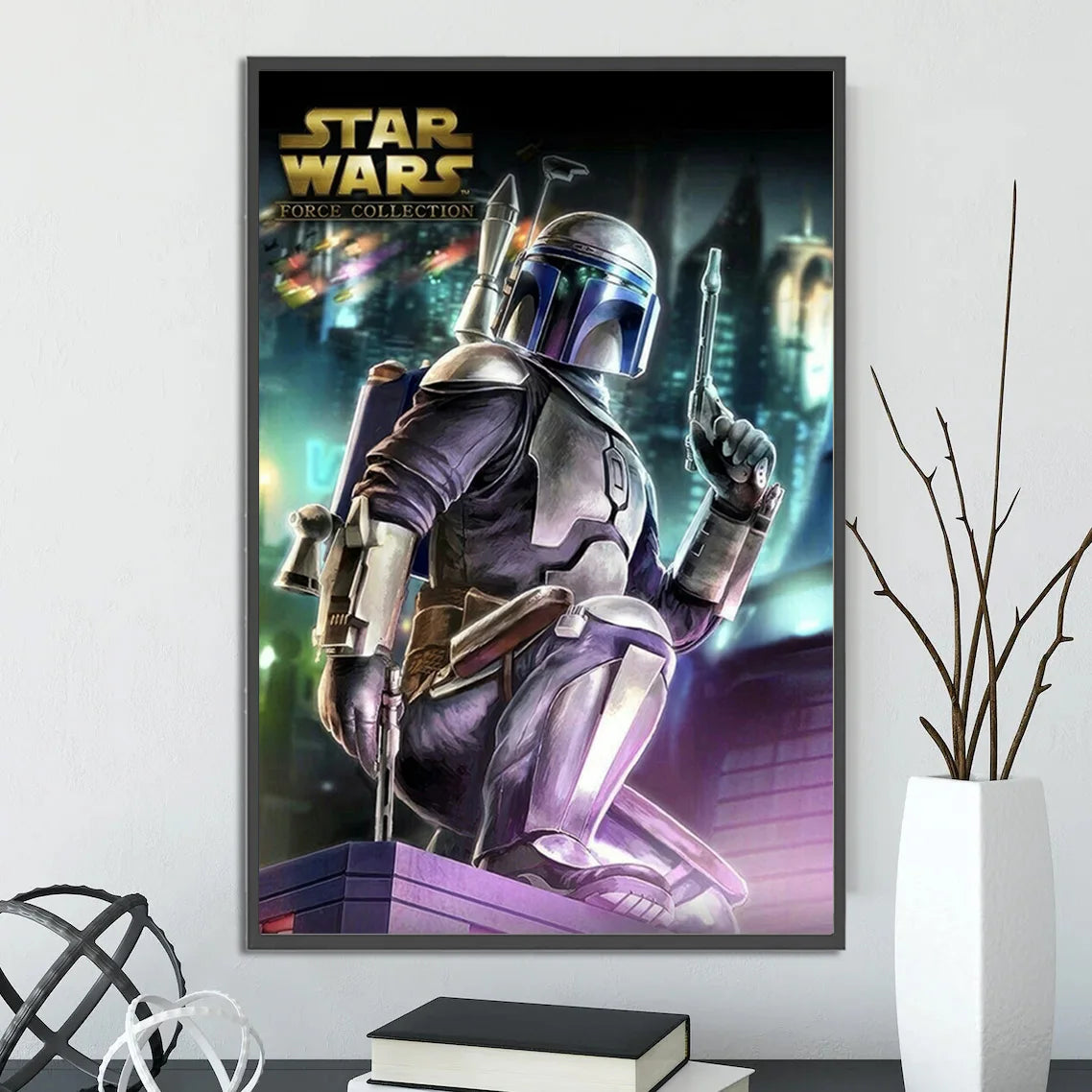 Star Wars Mandalorian Self-adhesive Poster Figures Home Decoration Painting Wall Art Computer Room Decor Kid Gift Yoda Wallpaper