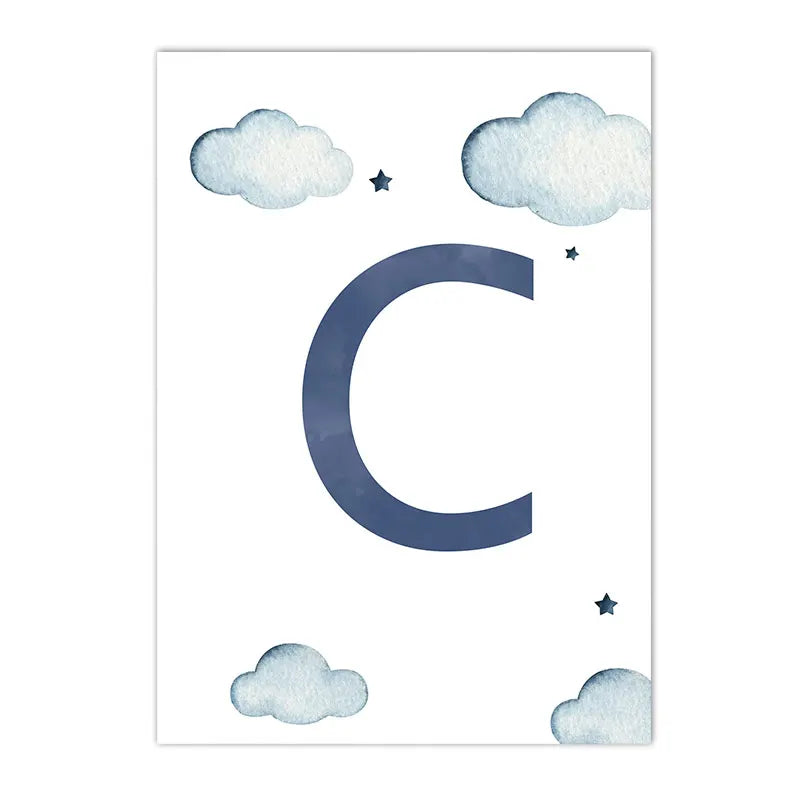 Hot Air Balloon Canvas Poster Custom Name Art Painting Blue Helicopter Plane Print Pictures Nursery Wall Posters Kids Room Decor