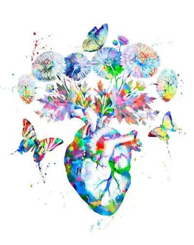 Anatomy Medical Poster Flower Organ Wall Art Canvas Painting Anthropology Educational Picture for Laboratory Doctor's Room Decor