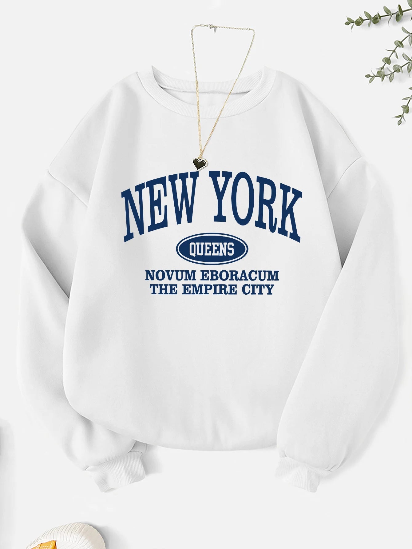 New In Hoodies NEW YORK Print Sweatshirts Women Letter Printed Round Neck Hoodie Casual and Fashionable Winter Women's Pullover