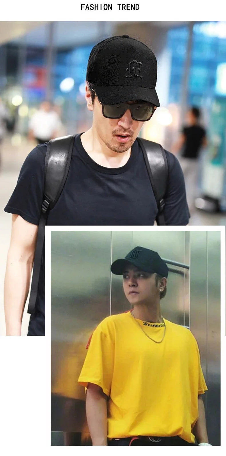 New Men's Large Size 65cm High Top Baseball Cap Tide Big Head Summer Thin Mesh Breathable Trucker Cap Embroidery Sun Hat Women