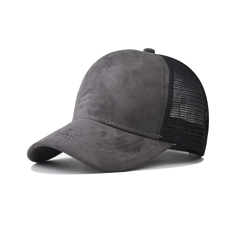 SLECKTON Custom Logo High-quality Suede Mesh Baseball Hat Letter Embroidery Brand Design Outdoor Sport Cap Wholesale Fashion