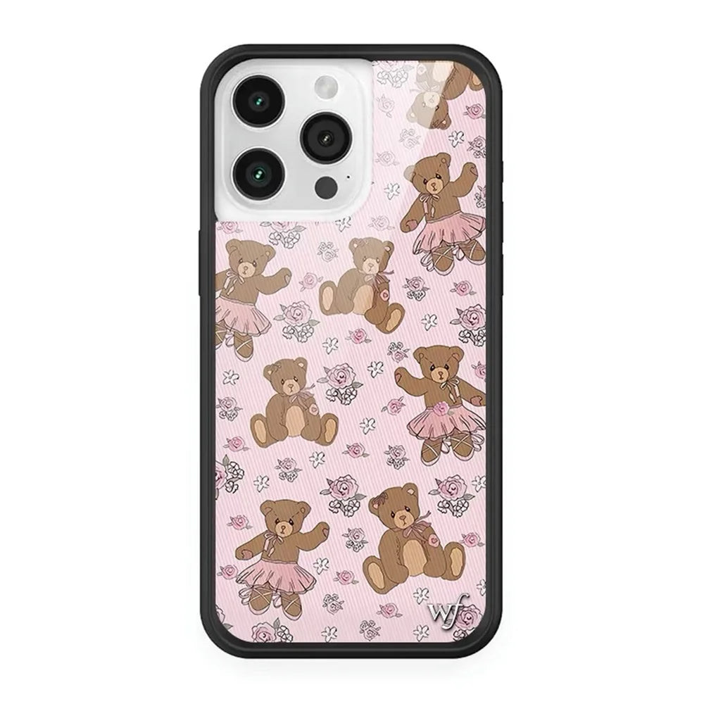 Wildflower Phone Case Cute strawberry for iPhone 15 Pro 16 plus 16 14 13 Pro Max 12 WF National flag Deer swan Cartoon Cover