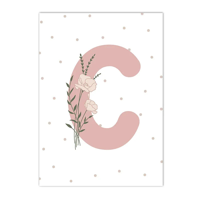 Pink Heart Nursery Poster Sun Daisy Butterfly Rainbow Wall Art Canvas Painting Personalized Name Print Pictures Girl Room Decor