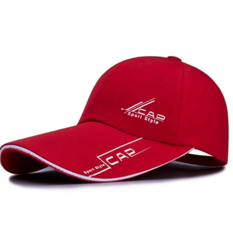 2024 Sports Baseball Cap Summer Long Visor Brim Shade Sun Hats Mens Snapback Hats Peaked Cap Outdoor Baseball Cap Bone Gorras