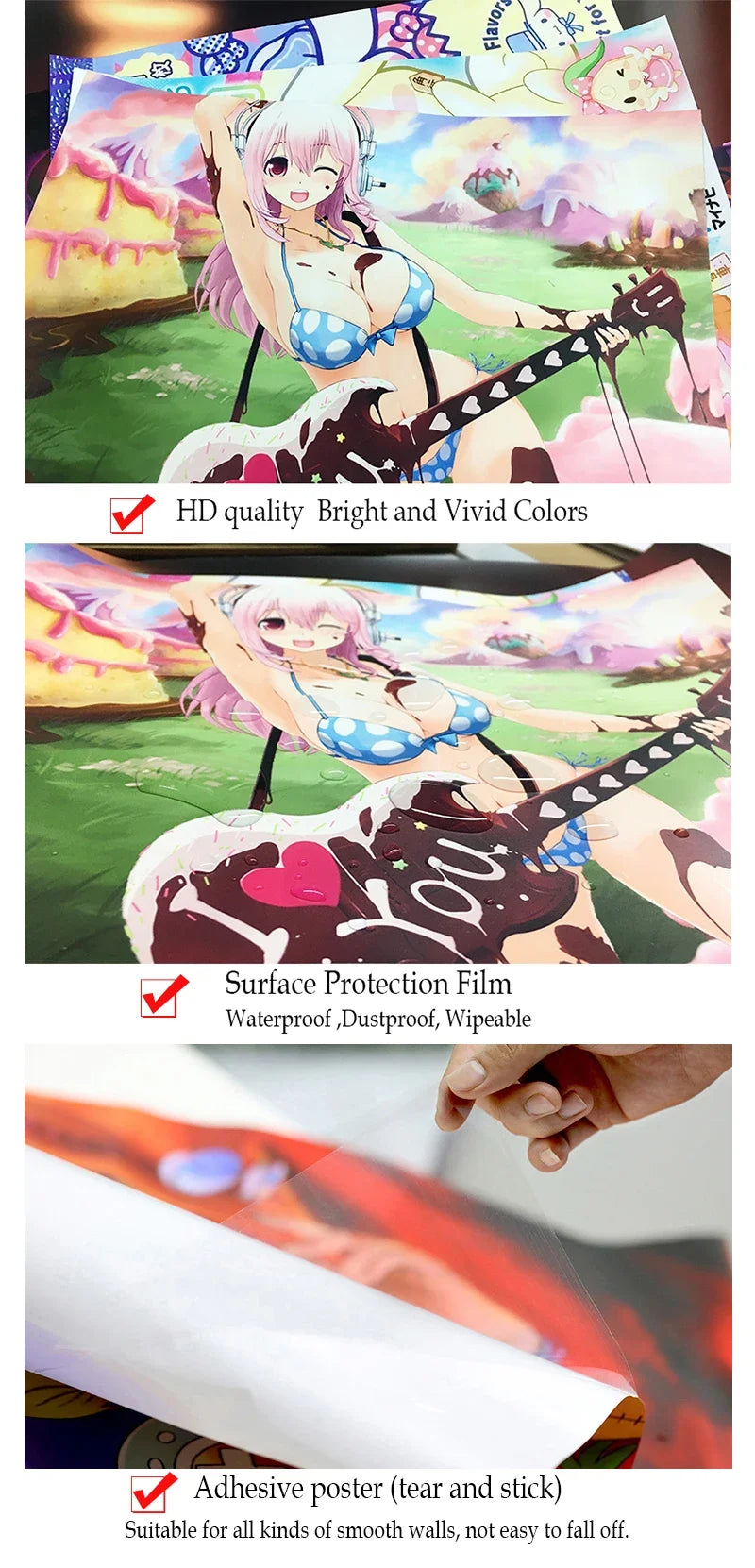 L-LUCA Movie Anime Posters Sticky HD Quality Wall Art Retro Posters for Home Kawaii Room Decor