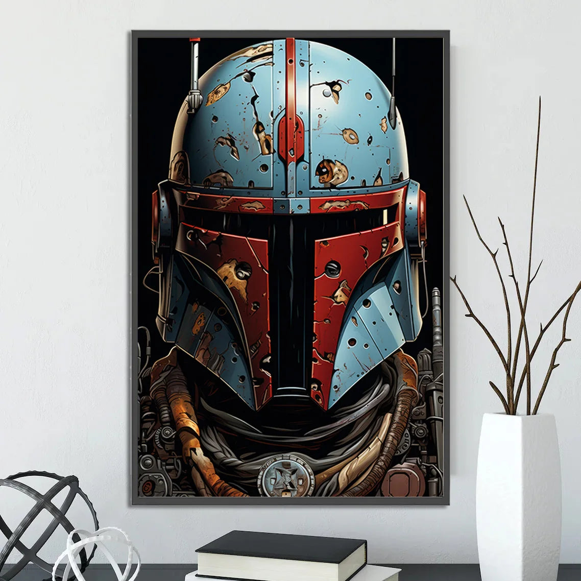 Star Wars Mandalorian Self-adhesive Poster Figures Home Decoration Painting Wall Art Computer Room Decor Kid Gift Yoda Wallpaper