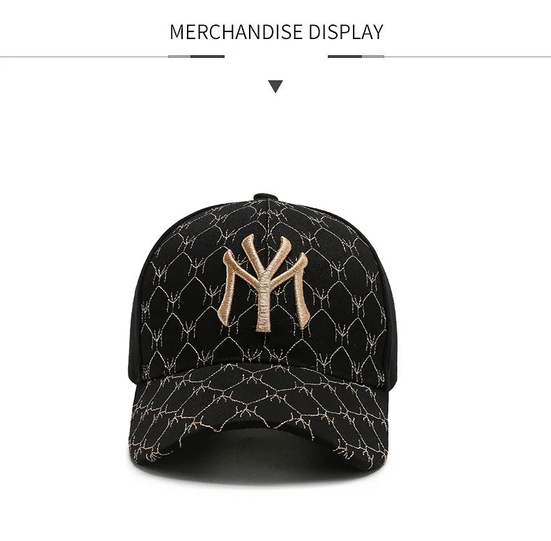 Fashion New MY Embroidered Baseball Cap Men Women Outdoor Sport Visor Sun Hat Adjustable Breathable Snapback Hip Hop Hats Gorras