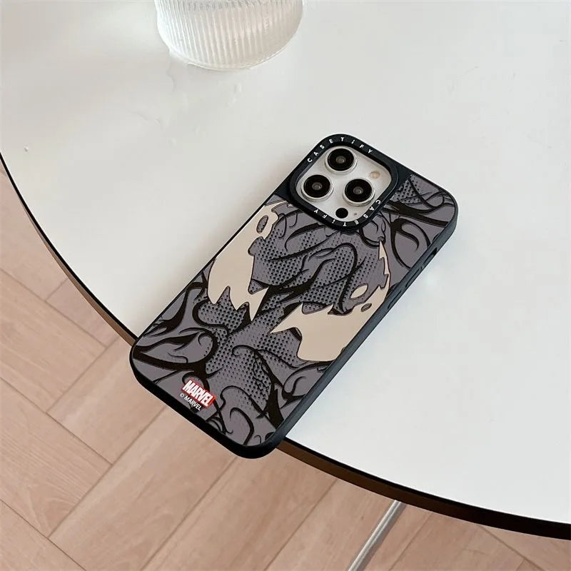 for ASETiFY Joint Venom Mask Apple 16 Pro Max15 Plus Anime Magnetic 13 Mirror 14 Case 11 Phone Case