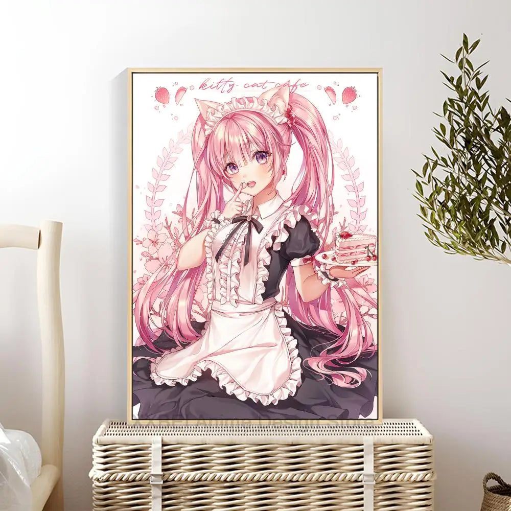 Virtual Idol H-Hatsunes M-MikU Poster Modern Art Mural Indoor Wall Sticker Bedroom Bedside Display Decorative Painting