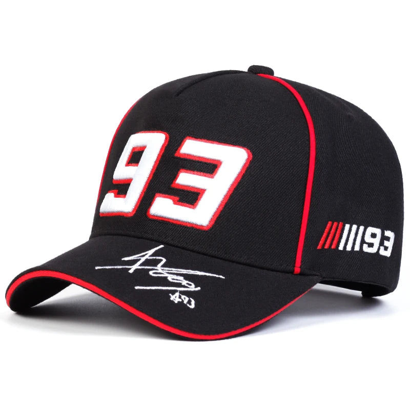 2024 New Simple Letter 93 Embroidery Hip hop Fashion Baseball cap 100% Cotton Unisex Adjustable Outdoor Sports Sun Cap Trucker H