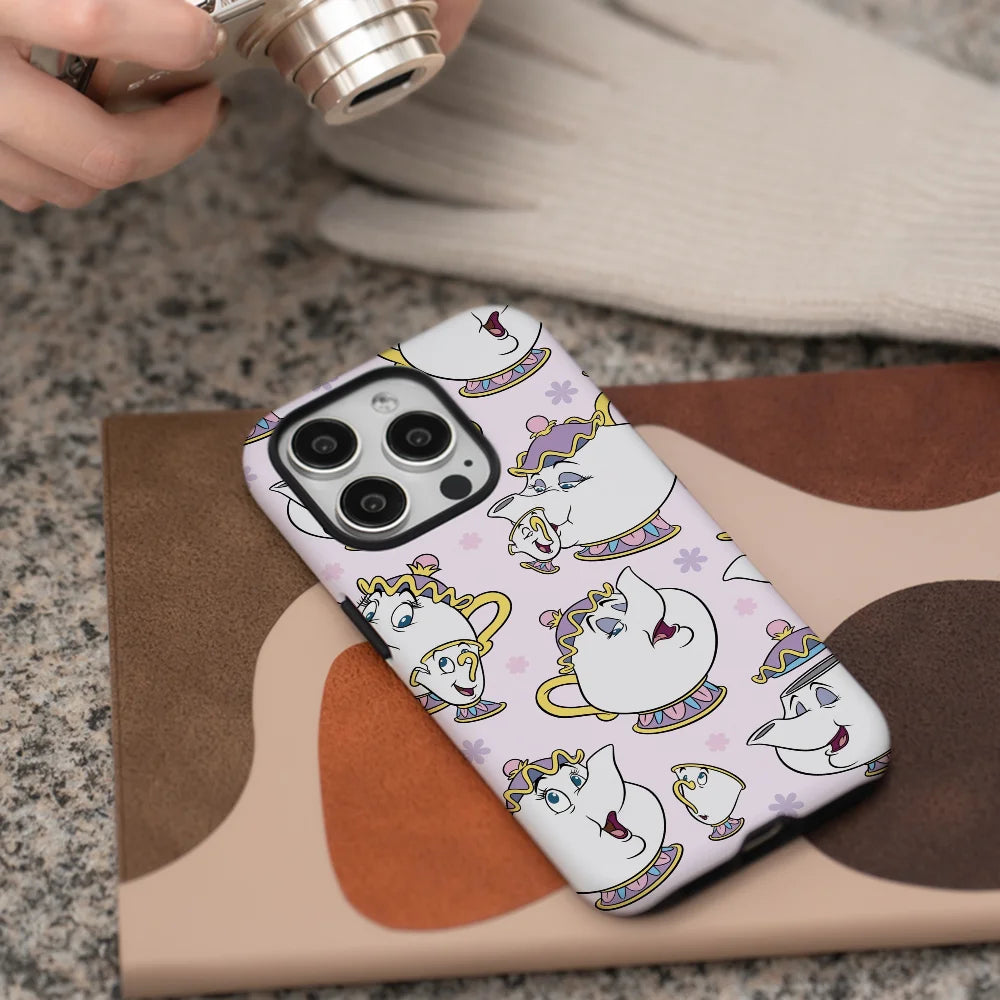 Mrs Potts And Chip Phone Case Phone Case Film shell For iPhone 16 15 14 13 12 11 Pro Max Plus
