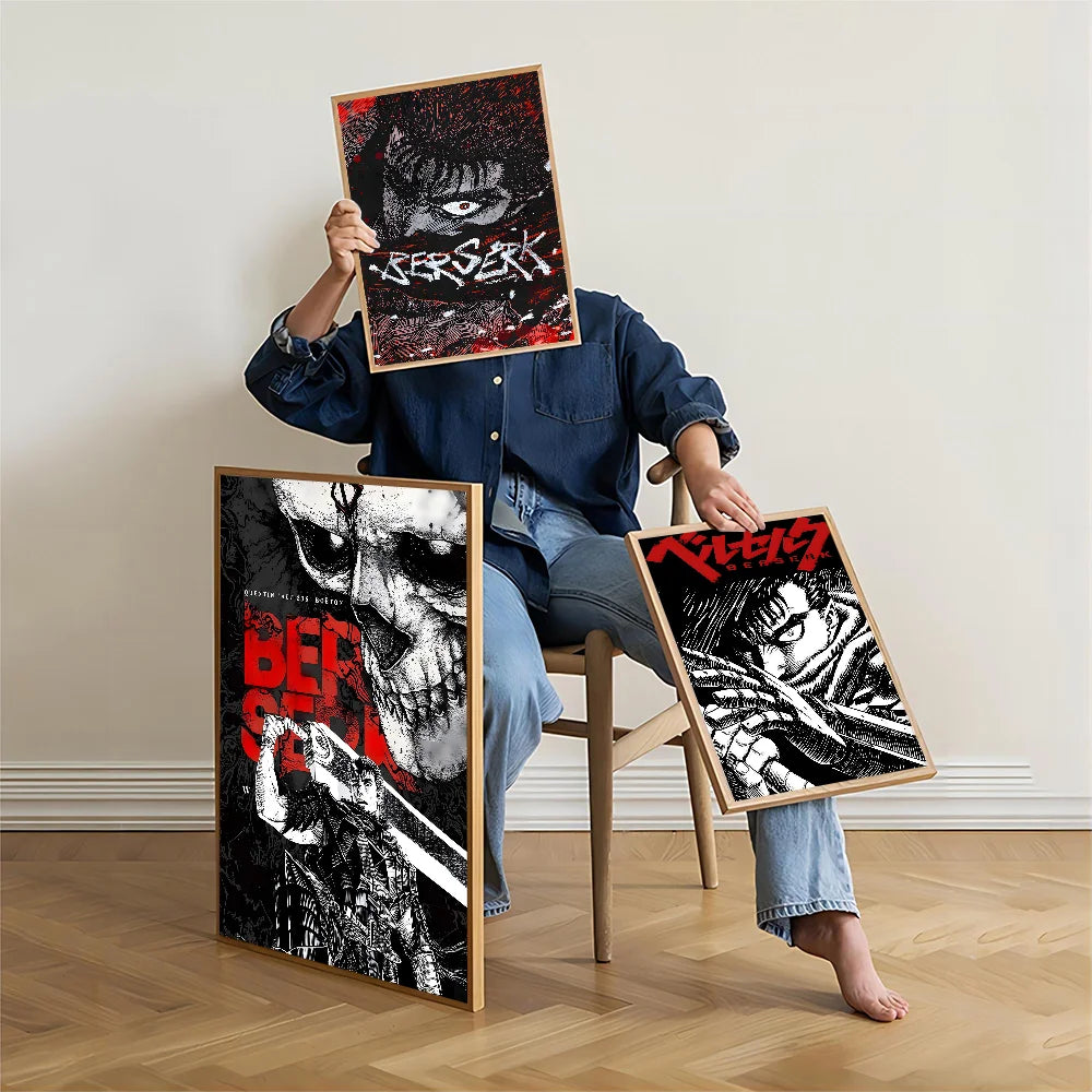 Amine BERSERK Poster Home Furnishing Highend Kraft paper Poster Wall Painting Study Home Living Room Decoration