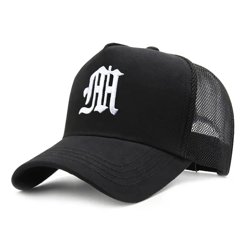 New Men's Large Size 65cm High Top Baseball Cap Tide Big Head Summer Thin Mesh Breathable Trucker Cap Embroidery Sun Hat Women