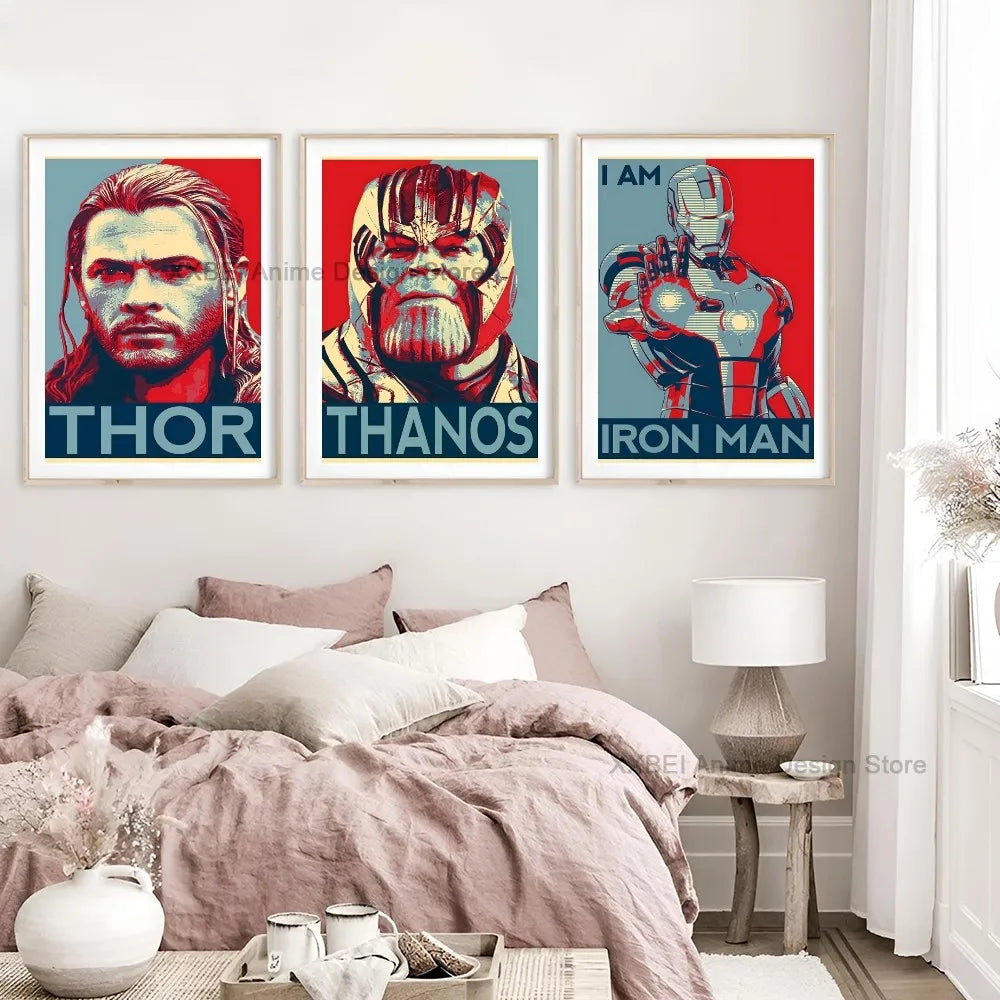Hero Frameless Painting Movie Spider Man Art Poster Bedroom Bedside Wall Sticker Living Room Modern Home Decoration