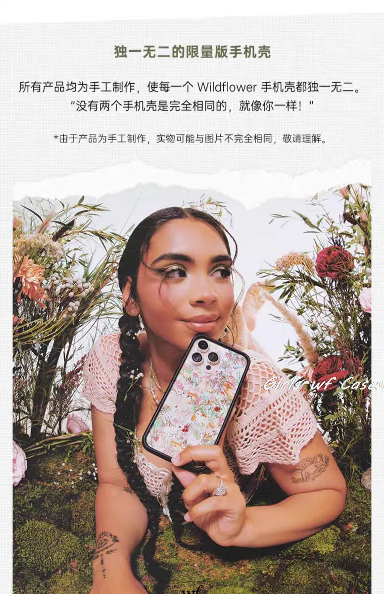 Wildflower wild Grassland Deer Duck Phone Case for iPhone 16 15 14 13 12 Pro Max Plus WF Girls Taylor Giavasis Cover Cases
