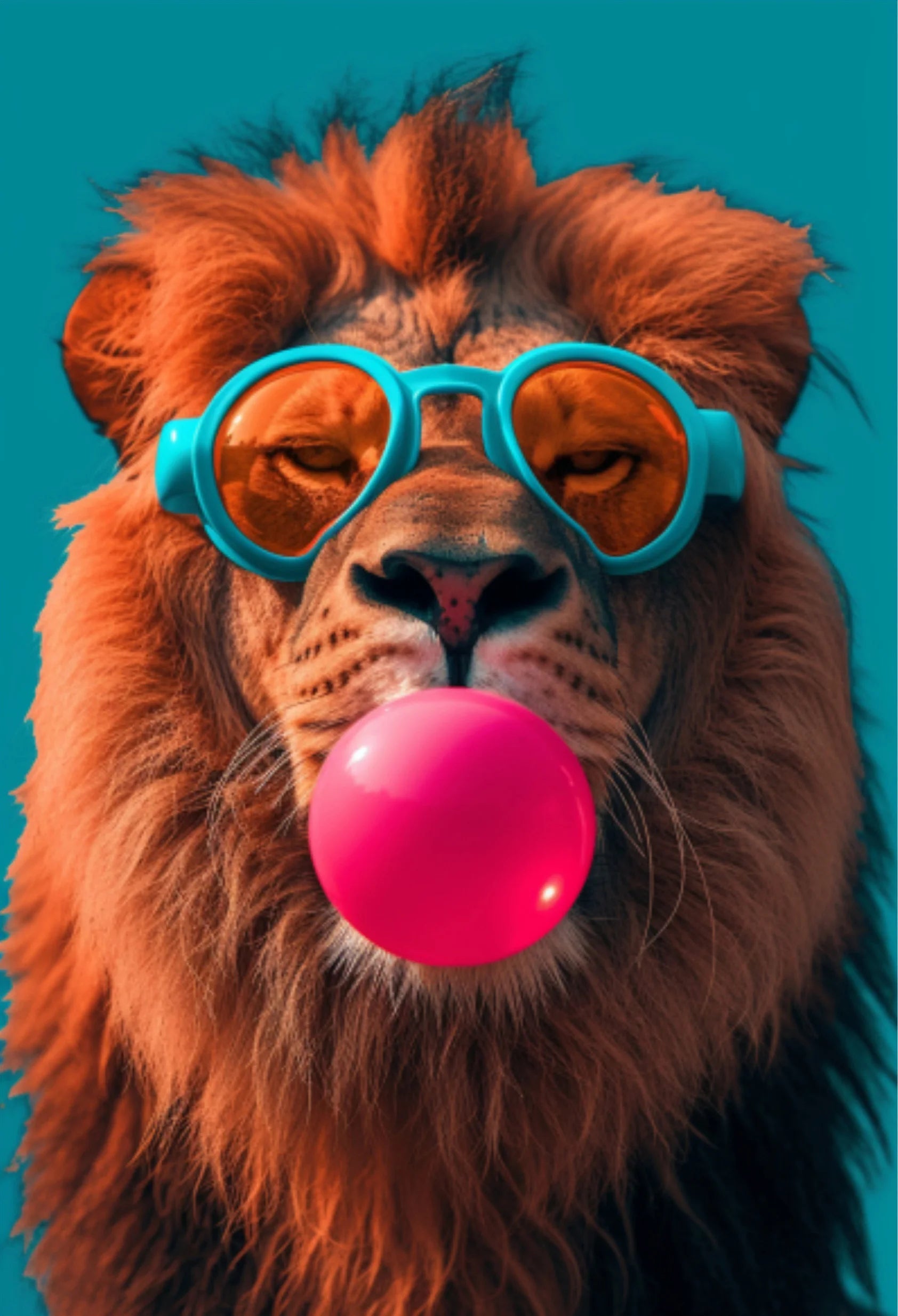 Animals With Sunglasses Art Poster Cool Cat Tiger Lion Giraffe Rabbit Wall Art Picture Canvas Print Painting Home Decoration