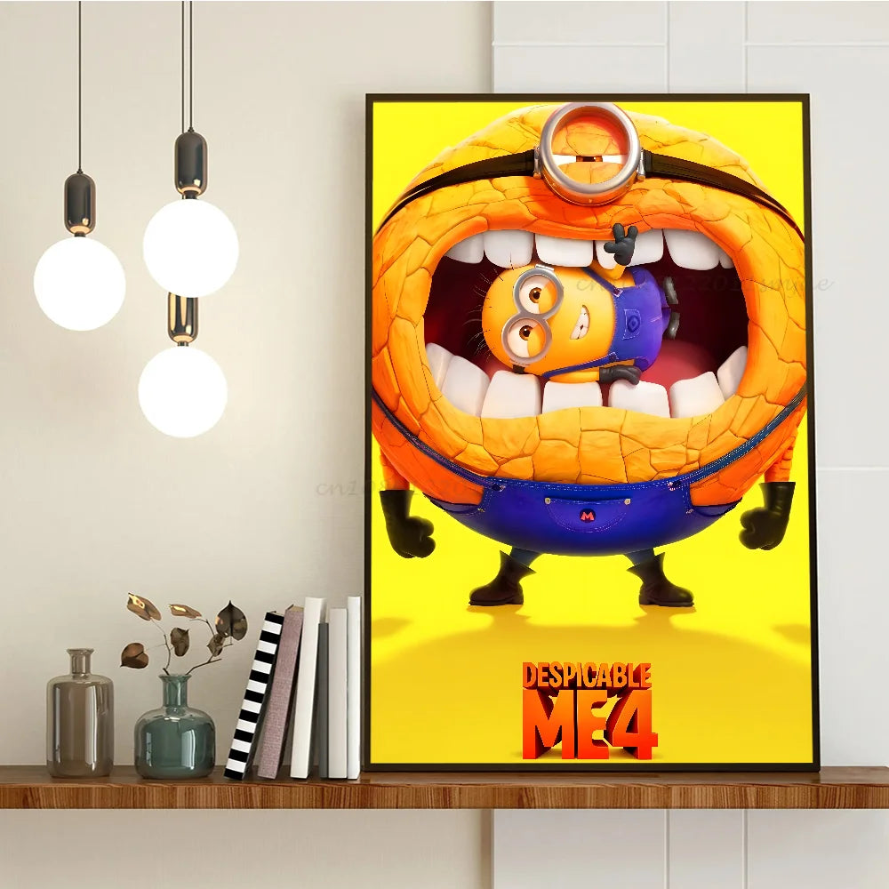 Movie D-Despicable Me 4 Poster Stickers Art Wall Murals Decor Game Room Decor Gifts Kawaii HD Painting