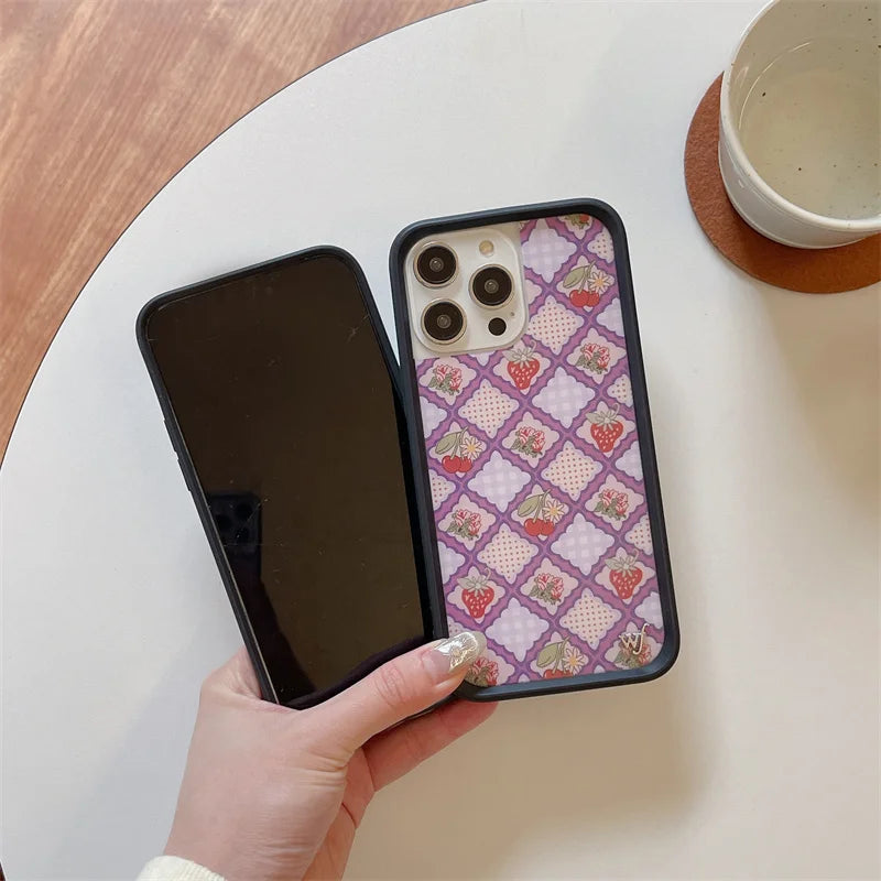 Wildflower 3D Wonderland Rabbit Phone Case for iPhone 16 15 14 13 12 Pro Max Plus 15plus Gemstone WF metal Logo Cover Funda