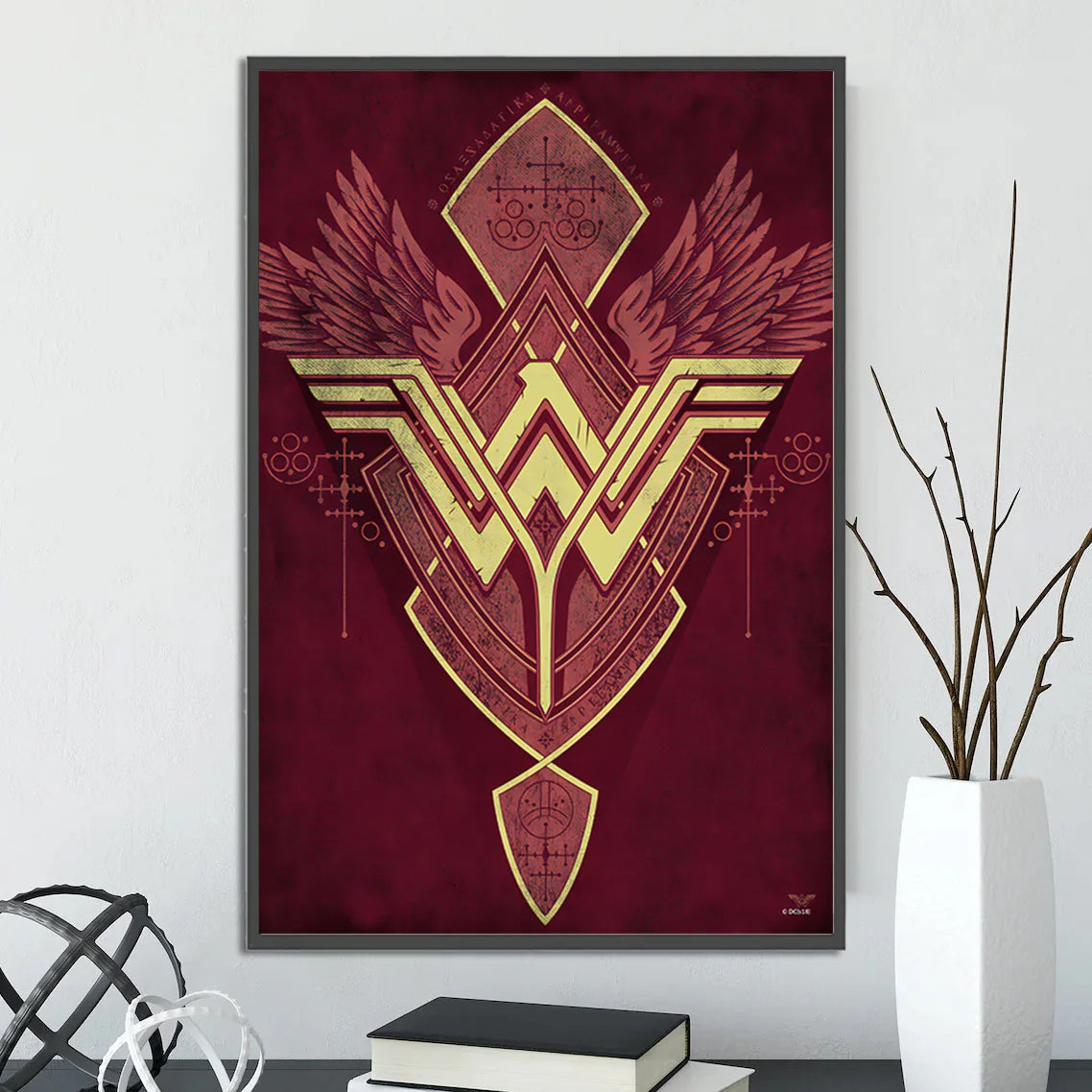 DC Superman Logo Self-adhesive Poster Movie Wallpaper Figures Home Decoration Painting Wall Art Batman Room Decor Kids Gift