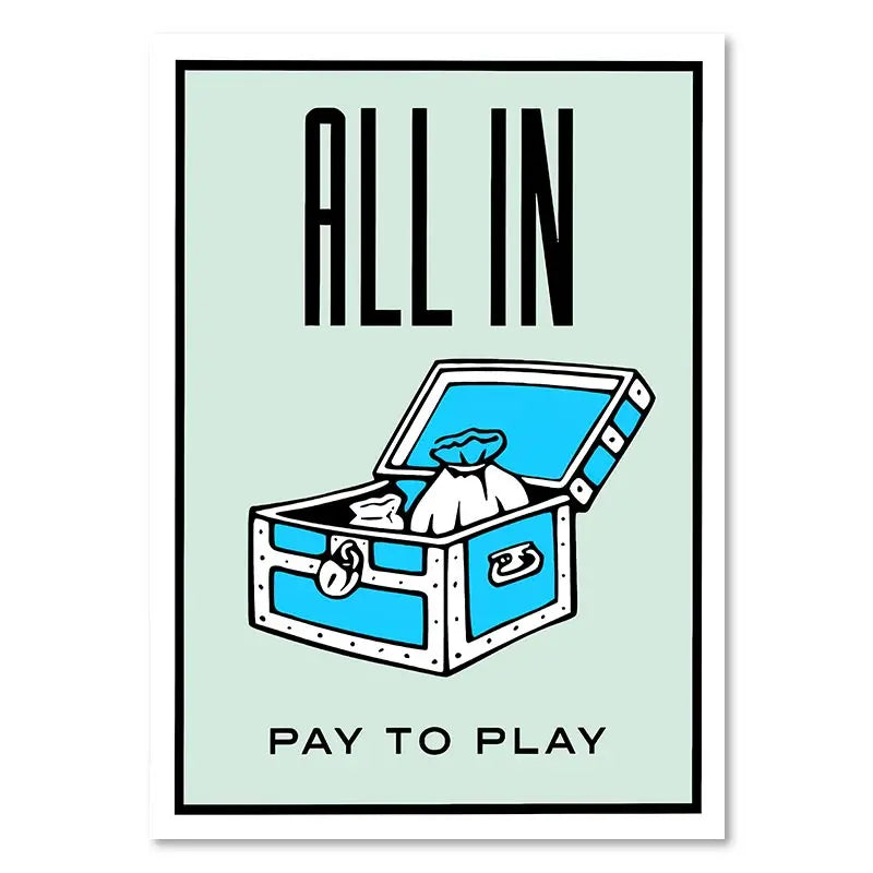 Monopoly Millionaire Dollar Money Poster Cartoon Figure Motivational Quote Canvas Painting Room Wall Art Picture For Home Decor