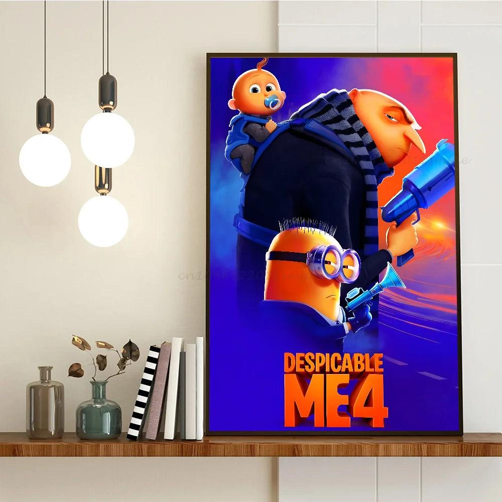 Movie D-Despicable Me 4 Poster Stickers Art Wall Murals Decor Game Room Decor Gifts Kawaii HD Painting