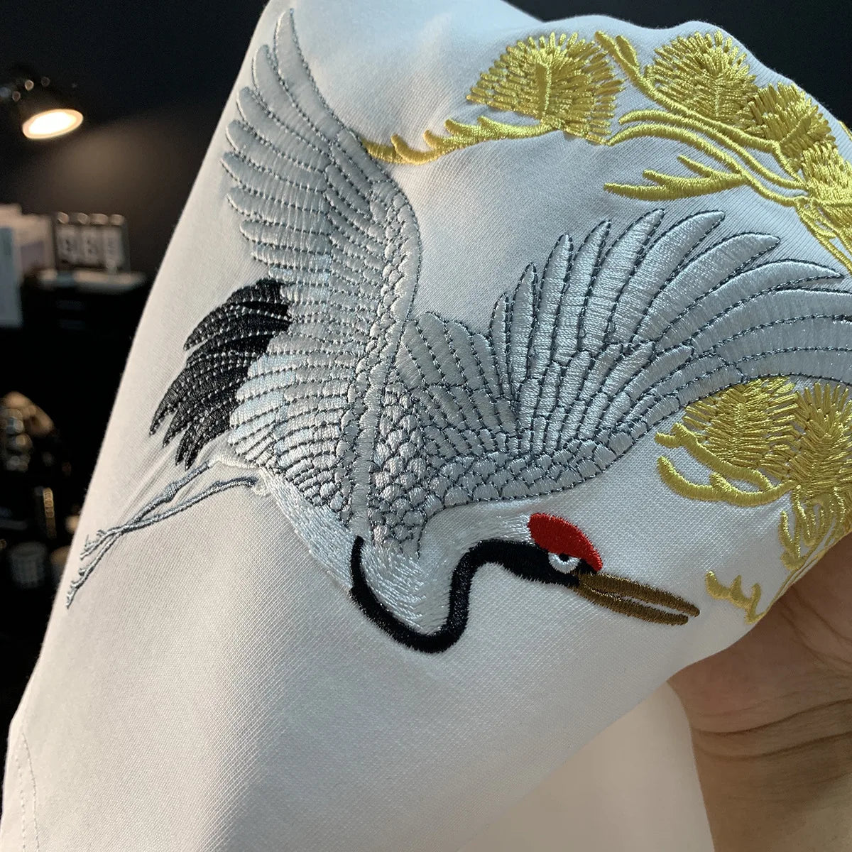 Chinese ethnic style embroidered printed short sleeved T-shirt for men's summer fashion, casual, versatile and trendy top