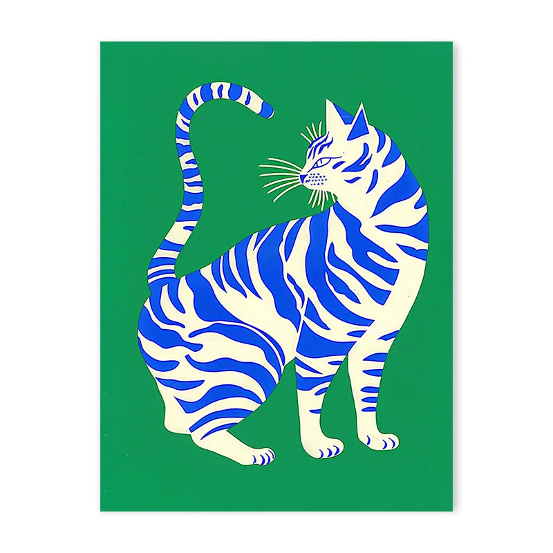 Cute Cartoon Colorful Animal Poster Children's Room Field Nursery Kindergarten Decoration Canvas Home Wall Art