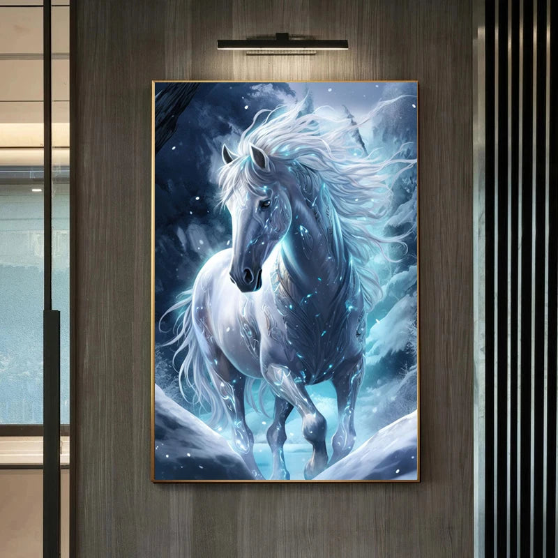 Fantasy Horses Poster Magic Natural Animals Fantasy Prints Canvas Painting Wall Art Pictures Home Living Room Modern Decoration