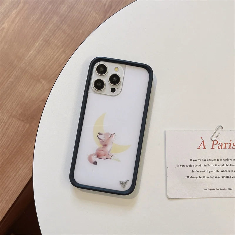 Wildflower 3D Kittens Camo Fox Phone Case for iPhone 16 15 14 13 12 Pro Max Plus 16pro Little Stinker WF Meow Cute Cover Funda