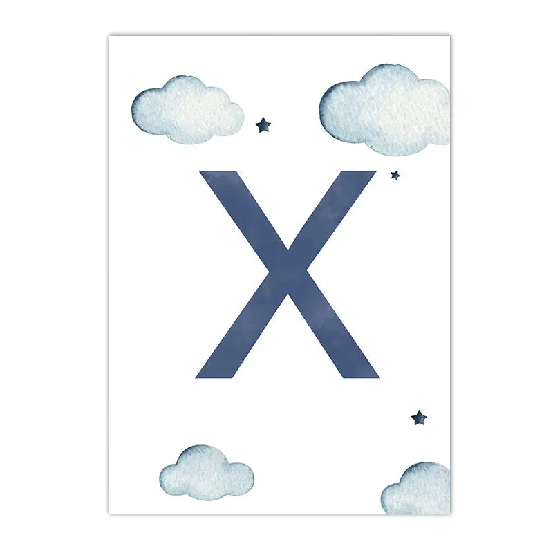 Hot Air Balloon Canvas Poster Custom Name Art Painting Blue Helicopter Plane Print Pictures Nursery Wall Posters Kids Room Decor