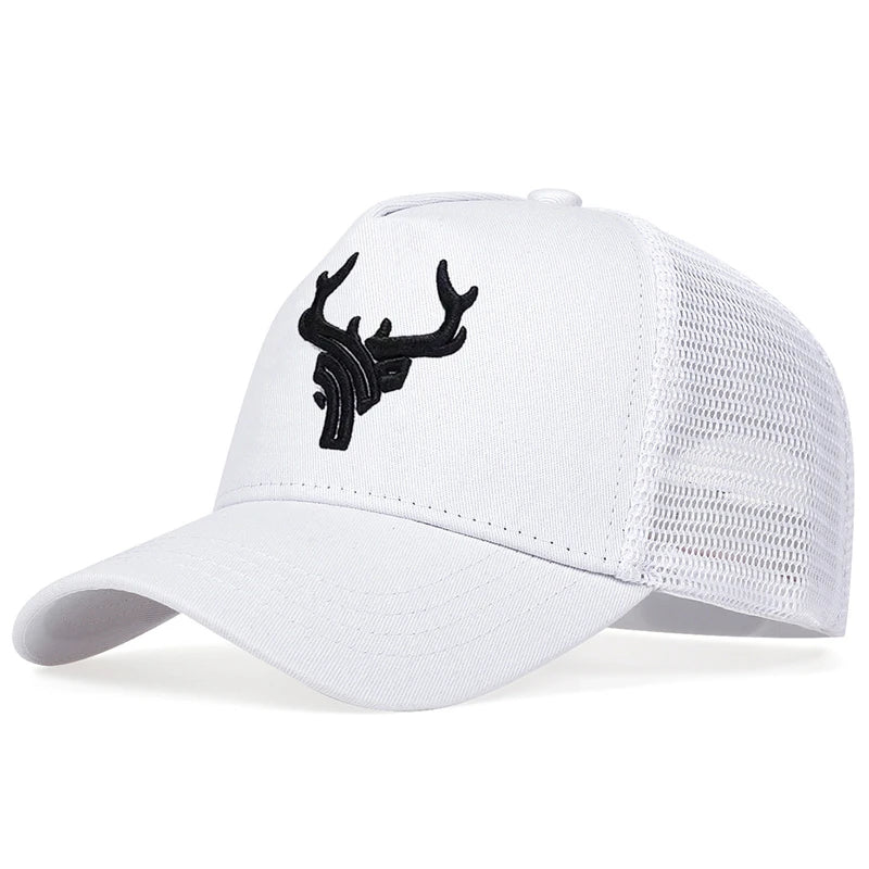 Antler Embroidered Baseball Cap Hip Hop Hat Adjustable Fashion Men Women Summer breathable Mesh Caps Casual sun Hat Dad Hats