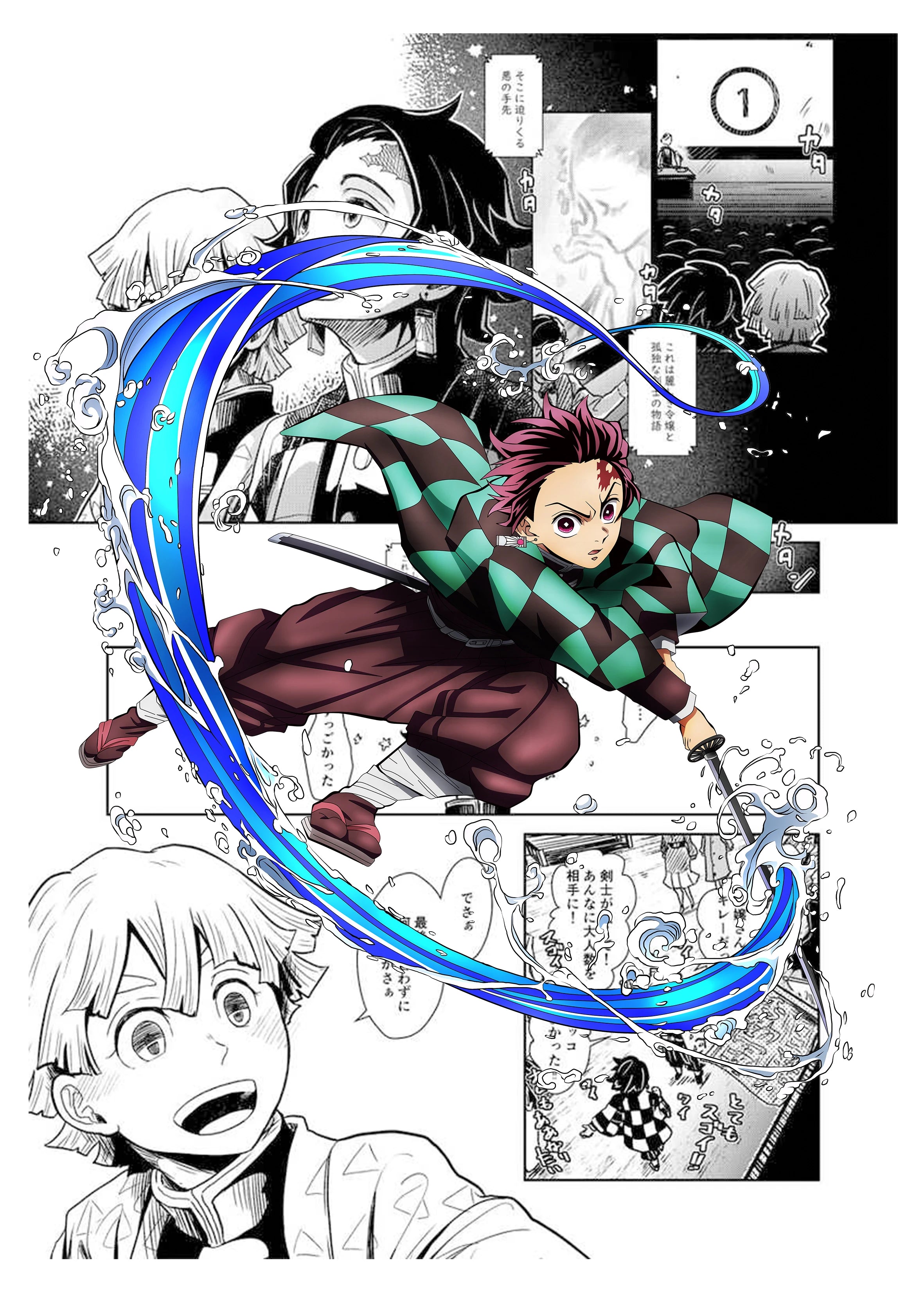 Japan Anime Figure Demon Slayer Picture Art Home Decor Canvas Painting Poster For Living Kids Room Sofa Wall Decoration Posters