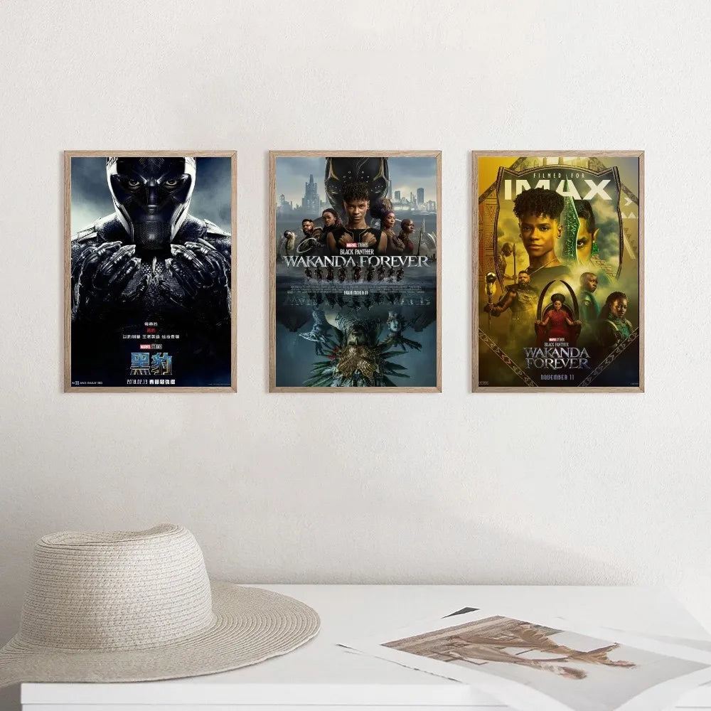 1pc Black Panther Marvel Comics Poster Wall Art Home Decor Room Decor Digital Painting Living Room Restaurant Kitchen Art