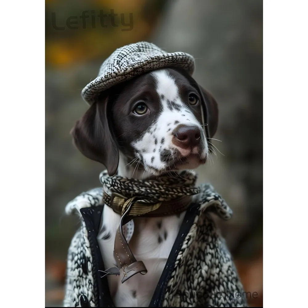 Dog friend funny spoof gift Poster 1pc Living room wall decor aesthetic Hallway Bedroom Bathroom Bar Festive Creative waterproof