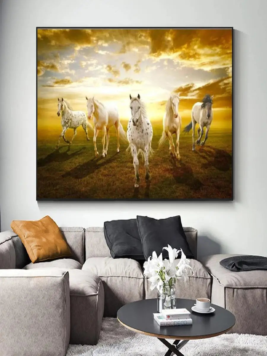 Wild Horse Running Canvas Painting Animal Steed Wall Art Posters and Prints for Home Decoration Modern Room Decor Cuadros