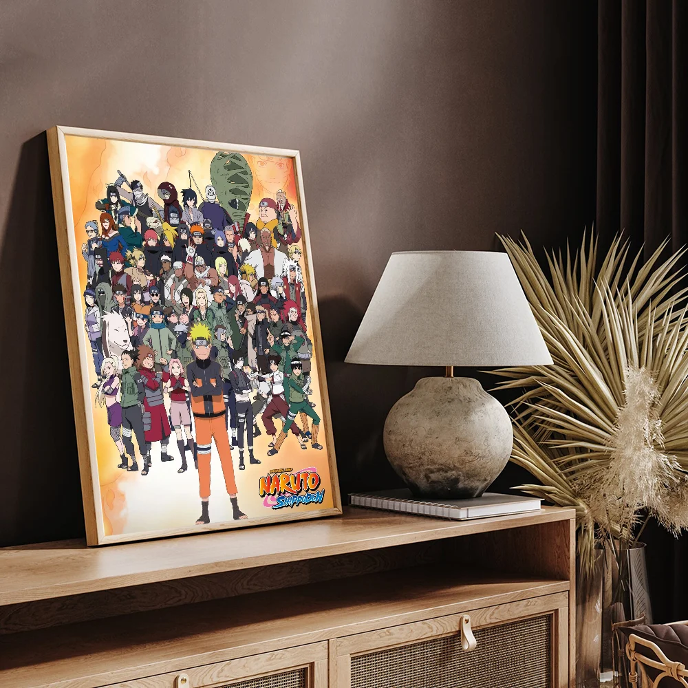 Anime Naruto Self-adhesive Art Poster Whitepaper Sticker DIY Room Bar Cafe Wall Decor