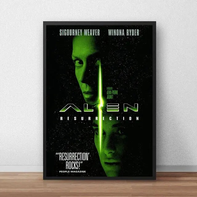 Classic Sci-Fi Alien Movie Poster, Retro Style Canvas Painting, Astronaut Space Print, Ideal Wall Art for Home Room Decoration