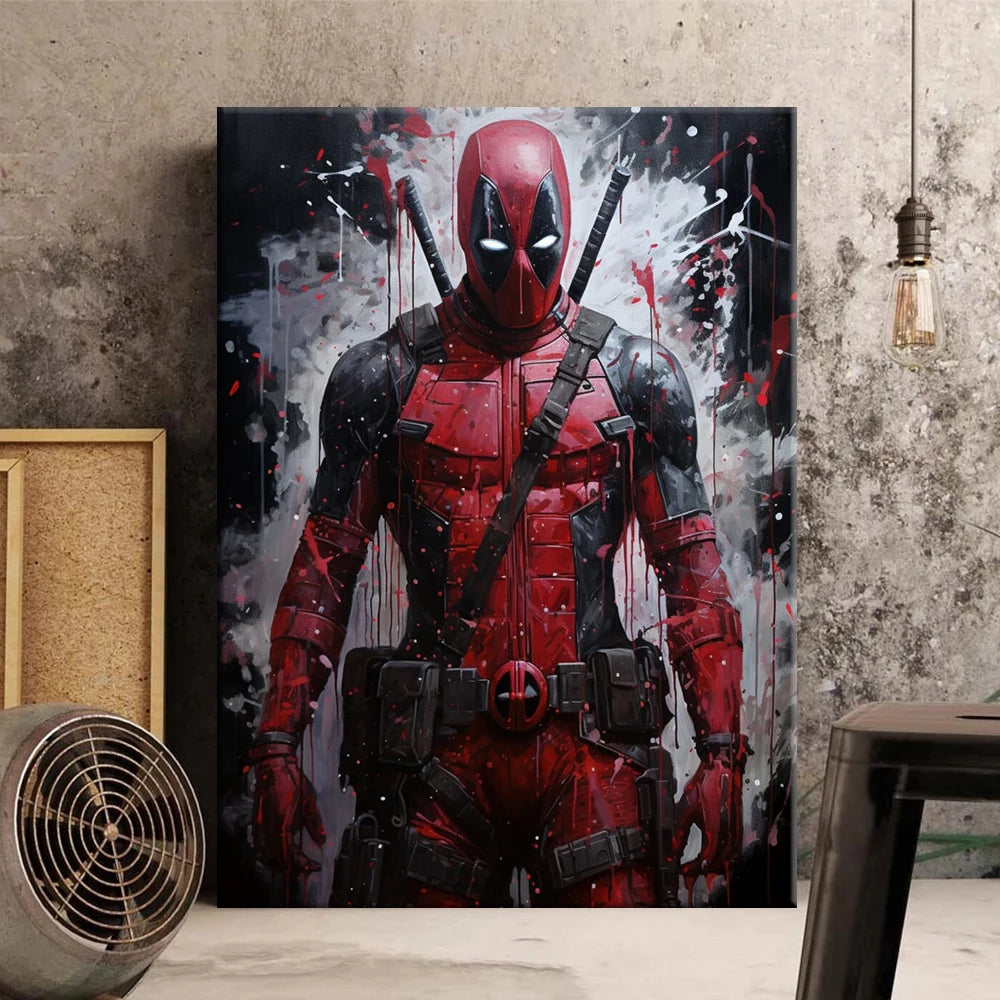 MINISO Poster Marvel Heroes Canvas Wall Art Print Spider-Man Captain America Hulk Art Mural Home Decor Birthday Christmas Gift