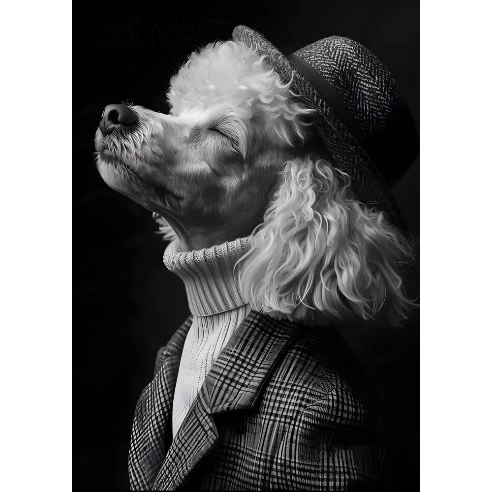 Dog friend funny spoof gift Poster 1pc Living room wall decor aesthetic Hallway Bedroom Bathroom Bar Festive Creative waterproof