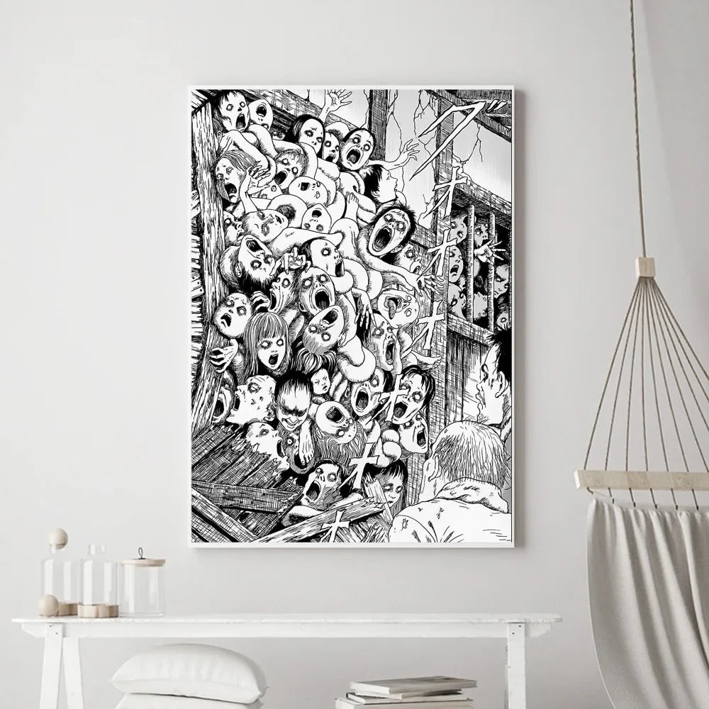 Japan Anime Junji Ito Poster Prints Poster Wall Painting Bedroom Living Room Wall Bar Restaurant