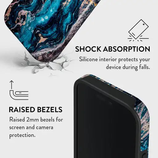 Mystic River - Blue BURGA Phone Case for iPhone 16 15 14 13 12 11 X XS XR XSMAX 7 8 Pro Max Plus Luxury Double-layer Back Cover