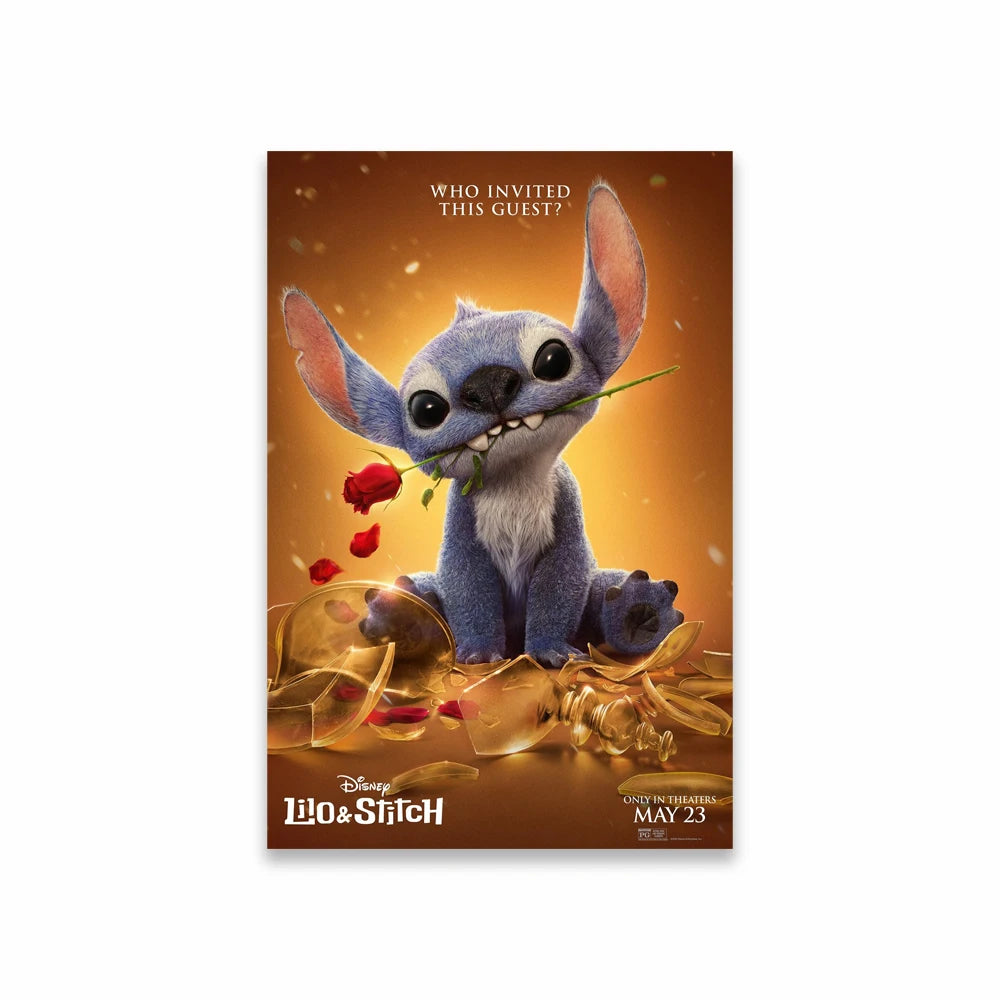 Cartoon Movie Lilo & Stitch 2025 Canvas Painting Fun and Motivational Film Poster Movie Prints Stitch Wall Art Decoration