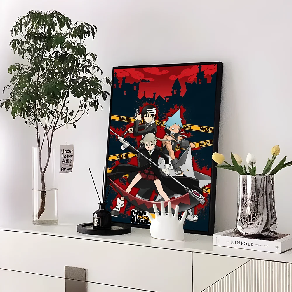 Classic Anime Soul Eater Anime Posters Sticky Whitepaper Sticker DIY Room Bar Cafe Kawaii Room Decor