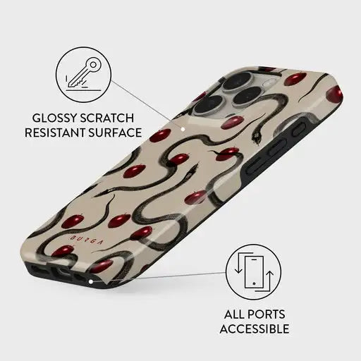 Sinful BURGA Phone Case for iPhone 16 15 14 13 12 11 X XS XR XSMAX 7 8 Pro Max Plus Luxury Double-layer Back Cover