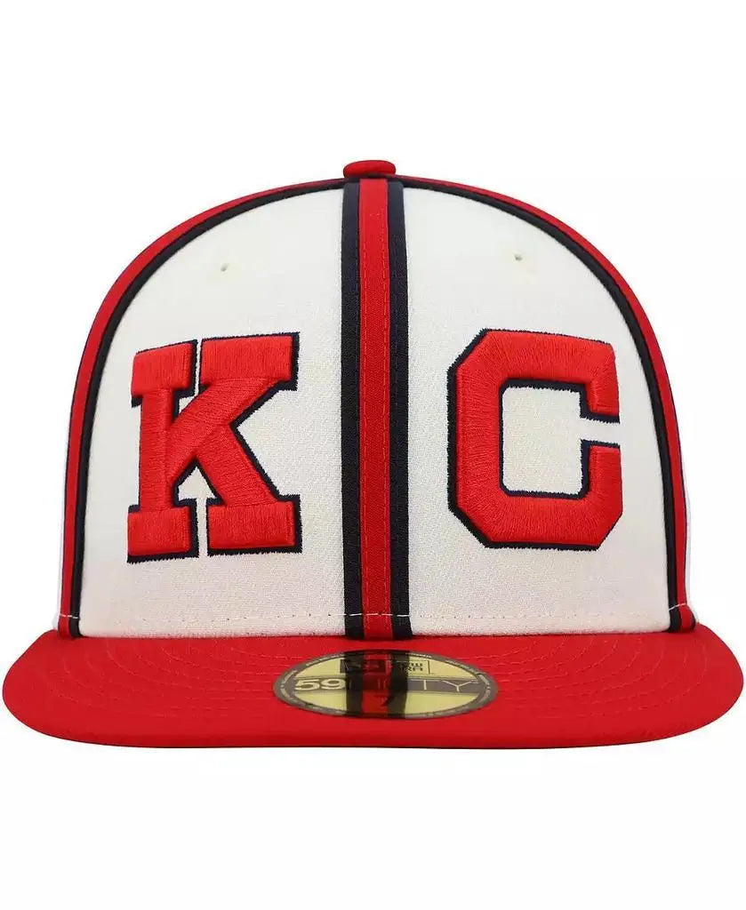 New Era | Men's Cream, Red Kansas City Monarchs Cooperstown Collection Turn Back The Clock 59FIFTY Fitted Hat